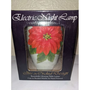Poinsettia Flowers of Light Night Lamp
